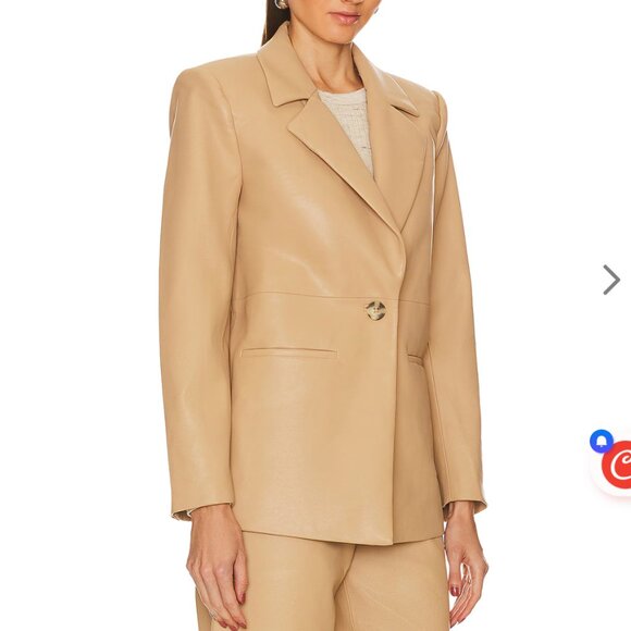 Song of Style - Beige faux leather blazer - Picture 4 of 6